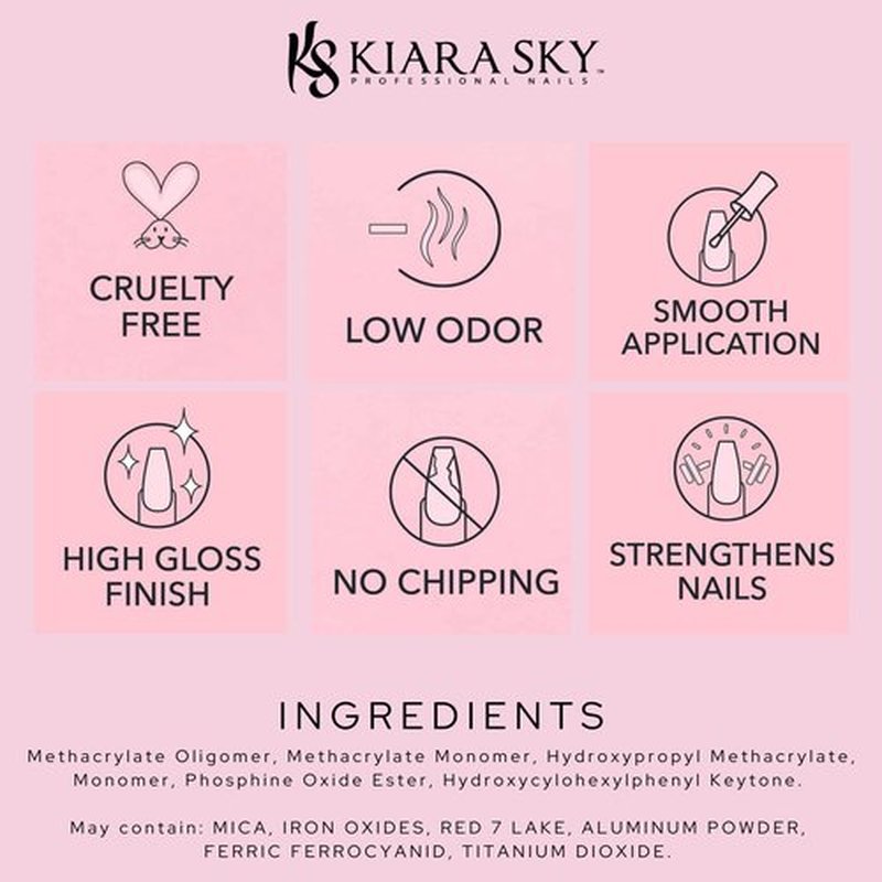Kiara Sky Professional Nails Soak Off LED UV Gel Polish - My Fair Lady G495 - Matte Glitter