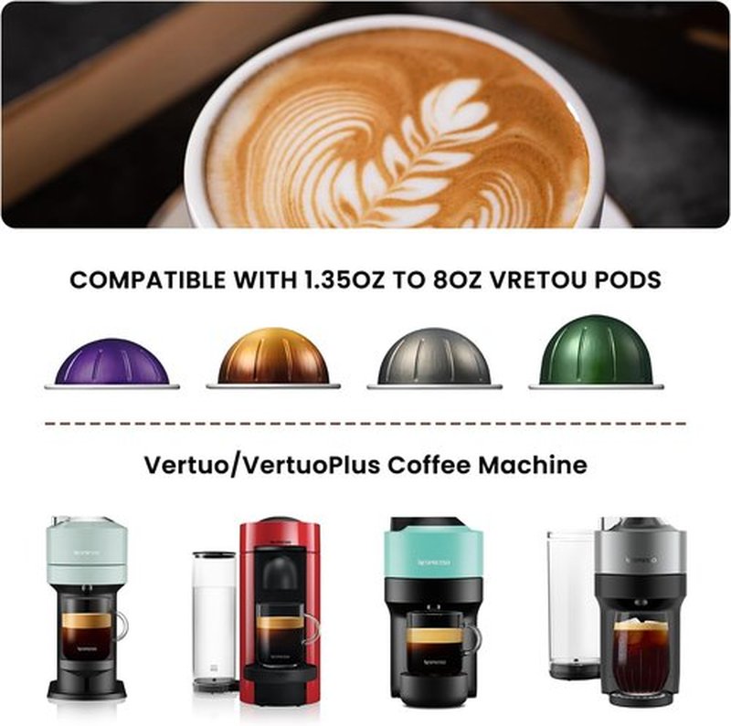 Skiennix Reusable Double Pods Kit - Compatible with Nespresso Vertuo | 52 Foil Seals Included