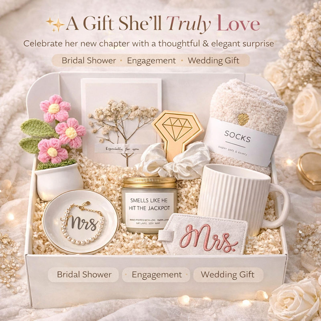 Bridal Shower Gifts for Bride To Be Gift Box Unique Bride Gift for Bachelorette Party Popular Bachelorette Gifts for Brides Just Married Engagement Wedding Presents Set for Women Her Wifey Future Mrs 2026