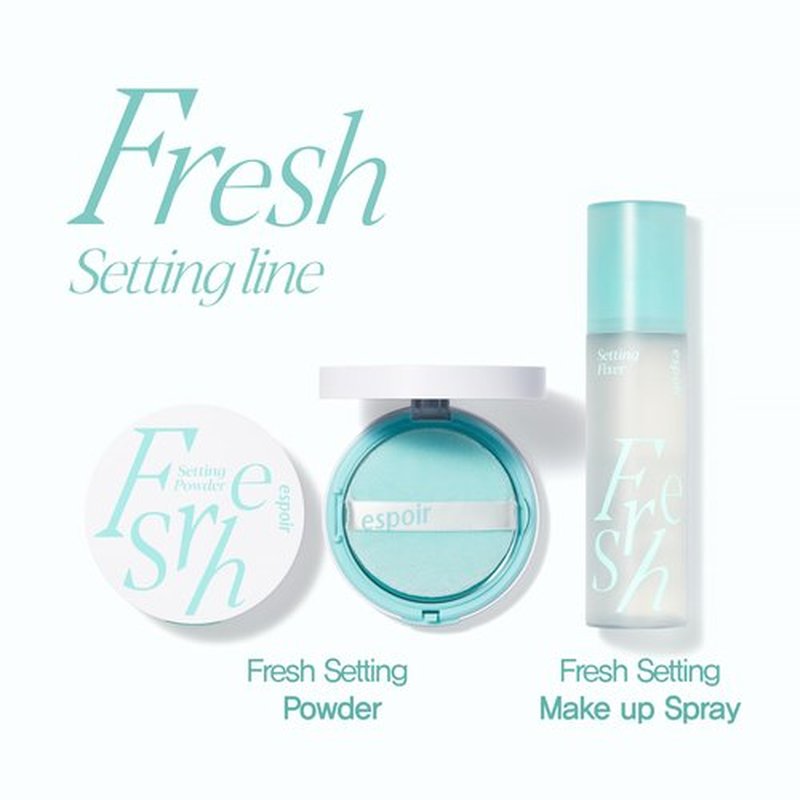 Espoir Fresh Setting Fixer | Makeup Fixing Spray with Hyaluronic Acid, Long-lasting & Lightweight Layering on the Skin, Moisturizing and Refreshing Finish, Vegan, Dermatologically Tested, 3.38 Fl Oz.