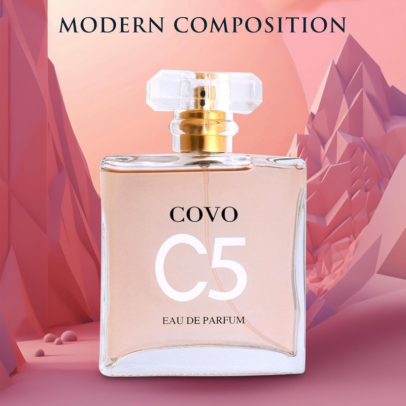 Urban Collection Covo C5 Eau De Parfum for Women - 3.3 fl oz | Delicate Floral Jasmine & May Rose Scents - Cruelty-Free Gift