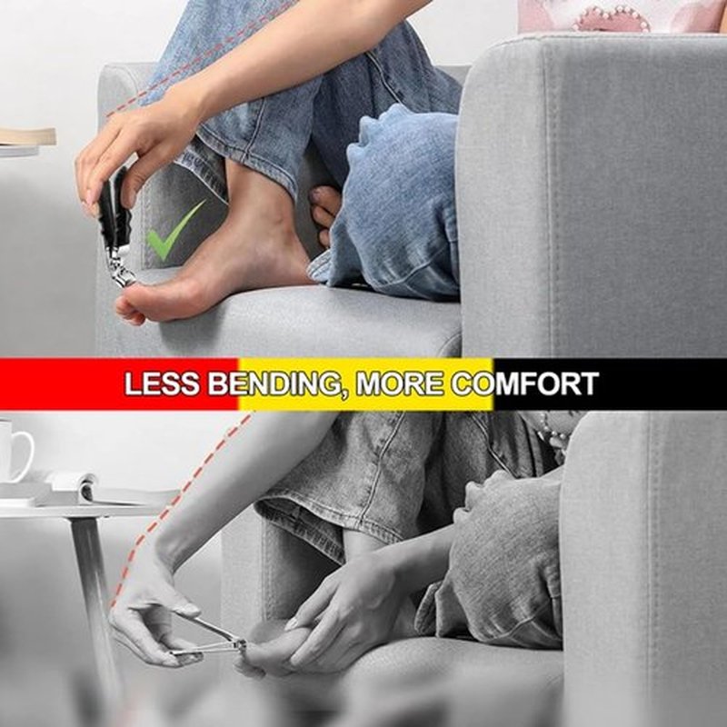 Fanyil Orthoclip, 2025 Upgraded Fanyil Orthoclip Nail Clippers with 180° Wide-Mouth Bite, Splash-Proof Design, Oblique & Flat Mouth Double Configuration, Long Handle for Easy Grip, Easy to Clean.