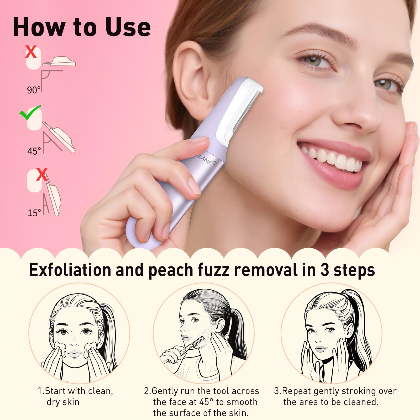 CATLANE Beauty, Dermaplaning Blade Refills, 10 Dermaplaning Blades Compatible with Catlane, Galtxen, WLU, and BNU Dermaplane Razor, Device Not Included