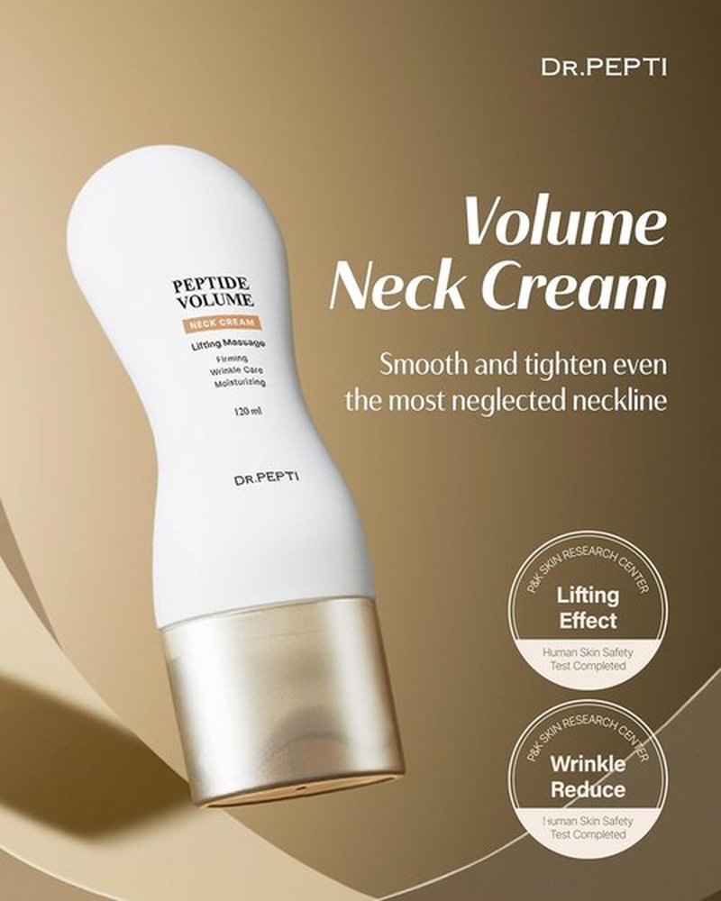 Dr. Pepti Neck Firming Cream - Tightening & Lifting with Gua Sha Massager | 25 Peptides & Collagen, 4.2 fl oz