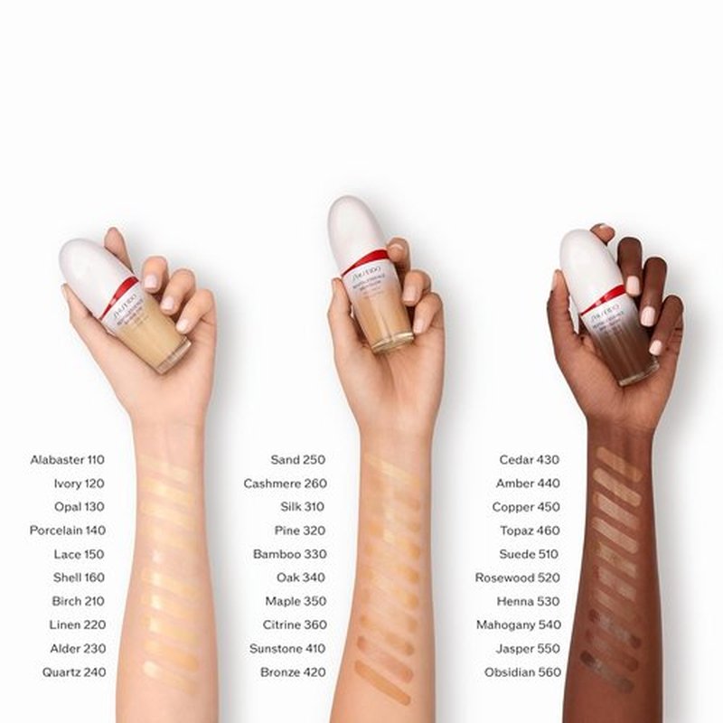 Shiseido RevitalEssence Skin Glow Foundation SPF 30 - Buildable Medium Coverage, 24-HR Hydration, 120 Ivory