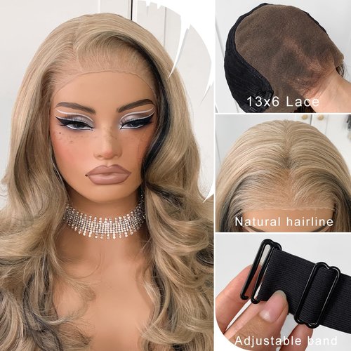 MITIMES Sandswept Blonde Voluminous Feather Layered Hair Flip Out Preplucked Precision-Pre-cut Ready-to-Go Glueless 13x6 HD Synthetic Lace Front Wig Sandswept Blonde Wig