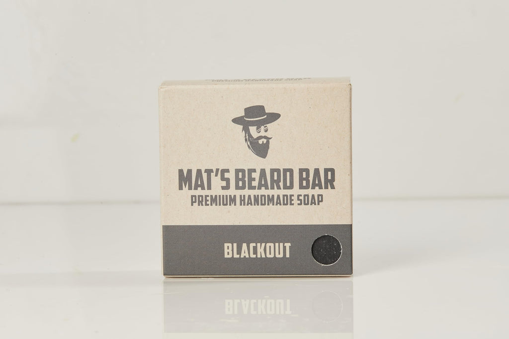 BEARD BAR Blackout Scent – Mat's Premium Handmade Bar Soap for Men – Natural Moisturizing Body, Face & Beard Soap – Artisan Crafted, Long Lasting