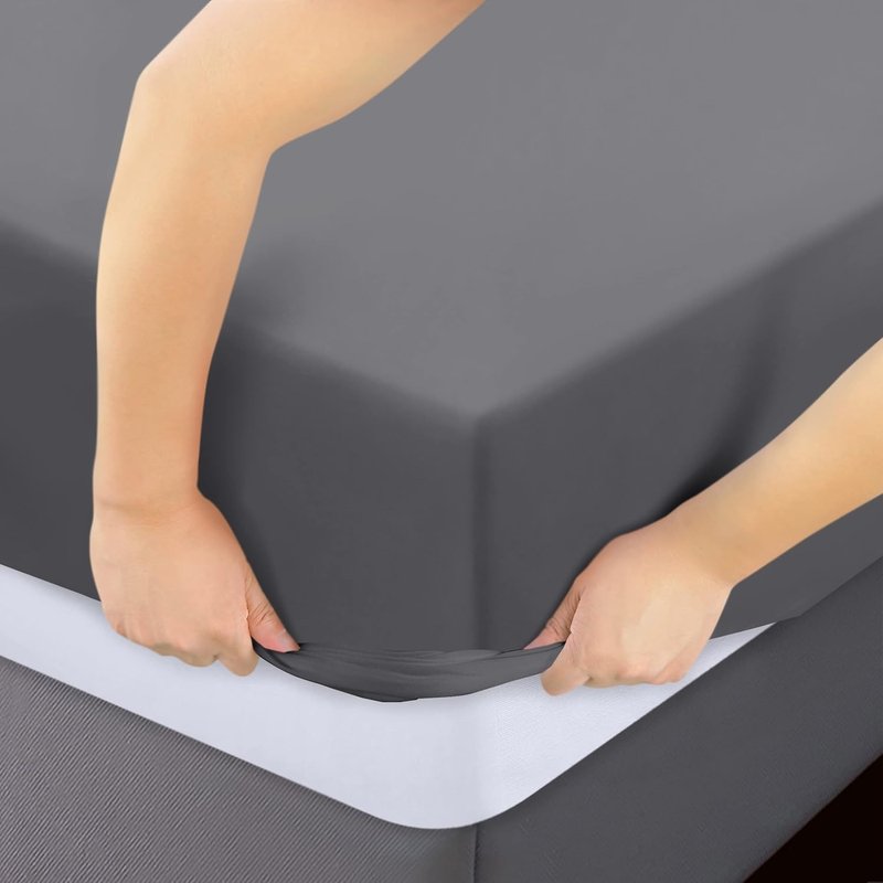 Utopia Bedding Queen Fitted Sheets - Soft Brushed Microfiber with Deep Pockets | 2-Pack in Grey