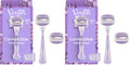 Gillette Venus ComfortGlide Freesia Women's Razor - 1 handle + 2 refills (Pack of 2)