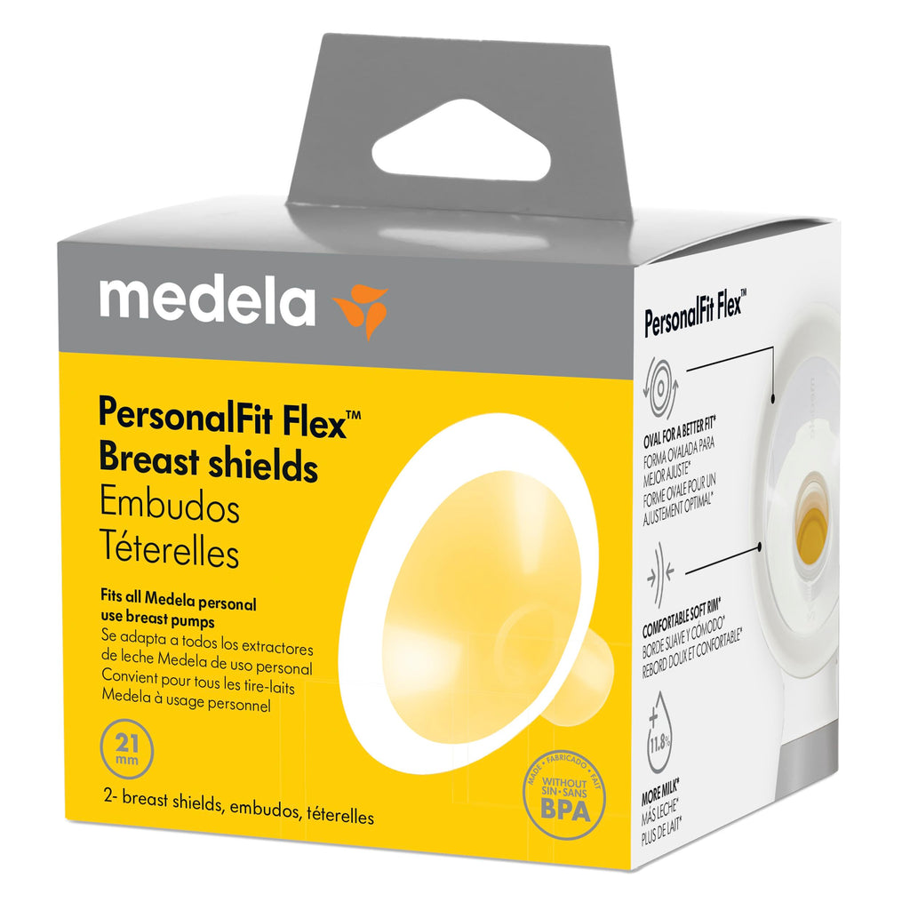 Medela PersonalFit Flex Breast Shields | 2 Pack of Small 21mm Breast Pump Flanges | Made Without BPA | Shaped Around You for Comfortable and Efficient Pumping