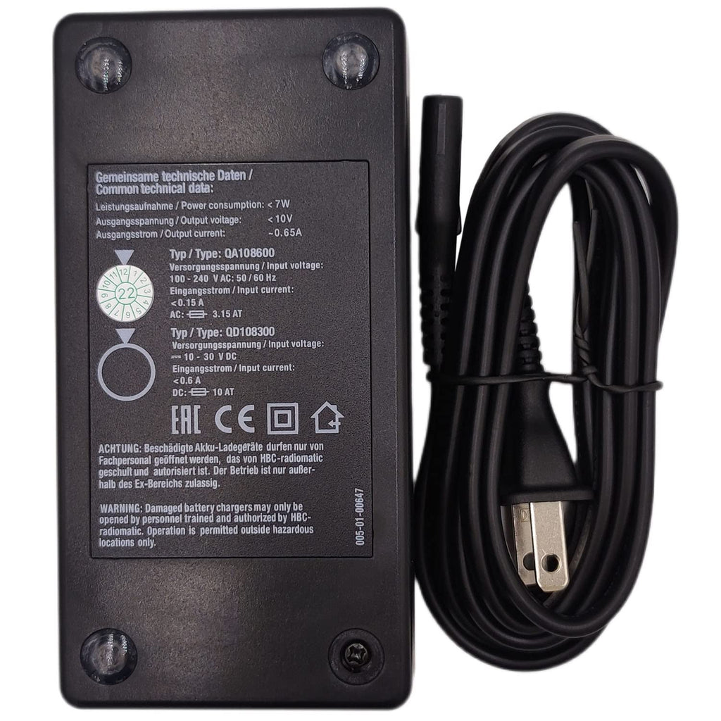 (2Pcs BA223030 Batteries + 1Pc Charger) 3.6V 2100mAh BA223030 HBC Remote Control Rechargeable Battery with AC 100V ~ 240V D-74564 QA108600 Charger