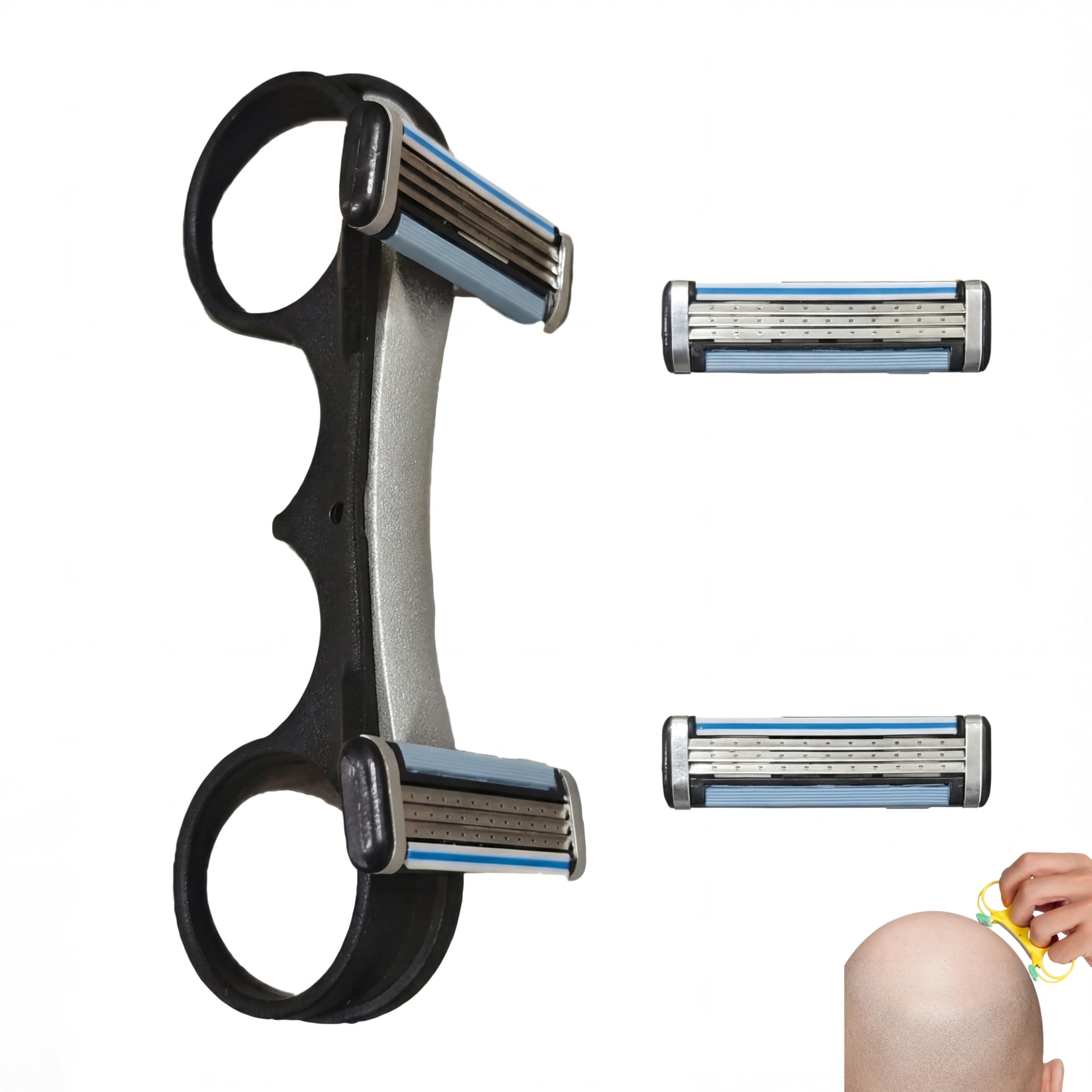 Fast Hair Clipper, Mens Manual Razor, Self-Haircut Trimmer Kit for Head, Beard, and Body, Double Fast, for Home & Travel (1PCS)
