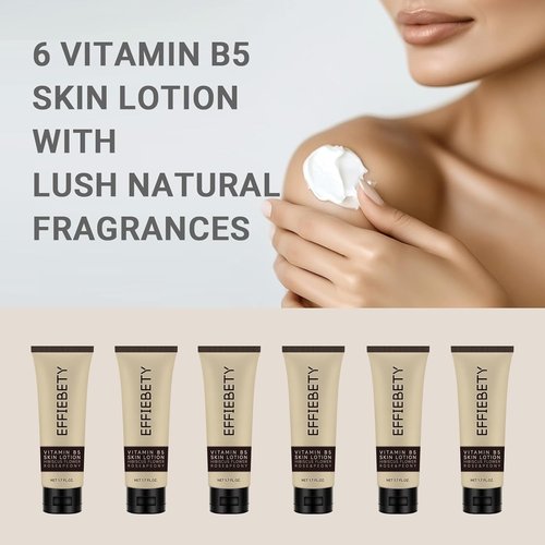 Skiennix Vitamin B5 Skin Lotion - Nourishing Moisturizer with Hibiscus, Rose & Peony | Travel-Size 1.7 fl oz (6 Pack)