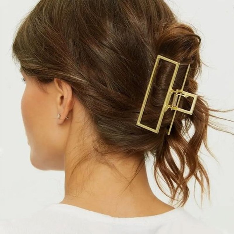 8 Pieces Metal Hair Claw Clips Set, Includes 3 Inches Large Size Hair Catch Barrette Jaw Clamp and 1.6 Inches Small Half Bun Hairpins for Women, Hair Accessories