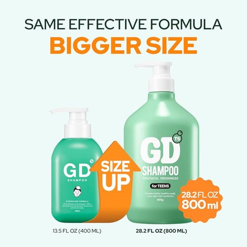 TS GD Shampoo for Flake-Prone Scalp - Gentle Care for Youth & Teens | 28.2 Fl Oz | Silicone & SLS Free