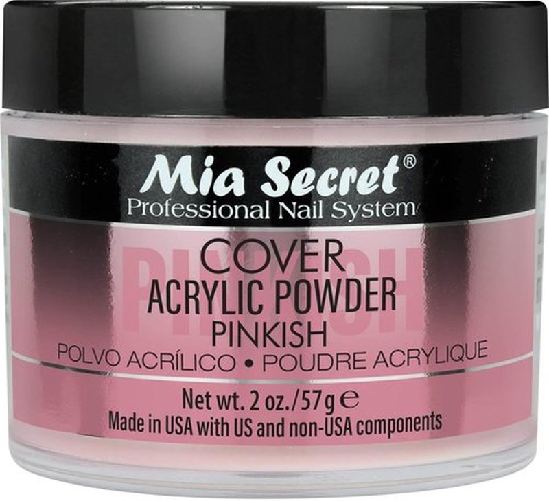 Mia Secret Pinkish Acrylic Powder - Professional Quality Nail Enhancement (2oz)