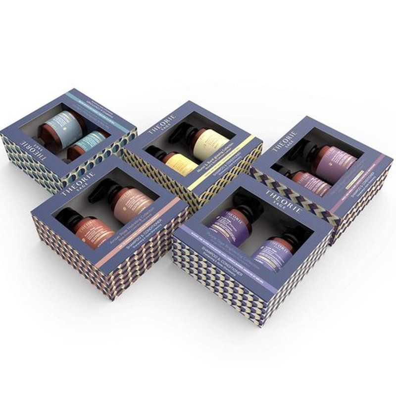 Theorie Purple Sage Travel Set - Brightening Shampoo & Conditioner Minis - Color Repair Formula | 90mL Each