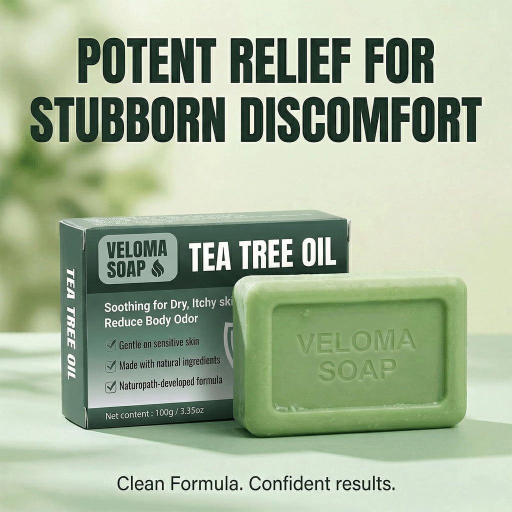 DERMA MUSE Veloma Antifungal Soap,Veloma Soap,with Tea Tree Oil & Coconut Oil & Witch Hazel, Deep Pore Cleansing,Supports Clear, Healthy-Looking Skin (1PCS)