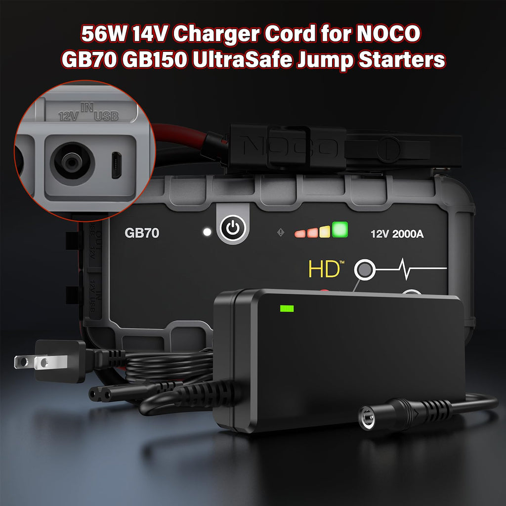 56W 14V Charger Fit for NOCO Boost GB70 GB150 Portable Car Jump Starter