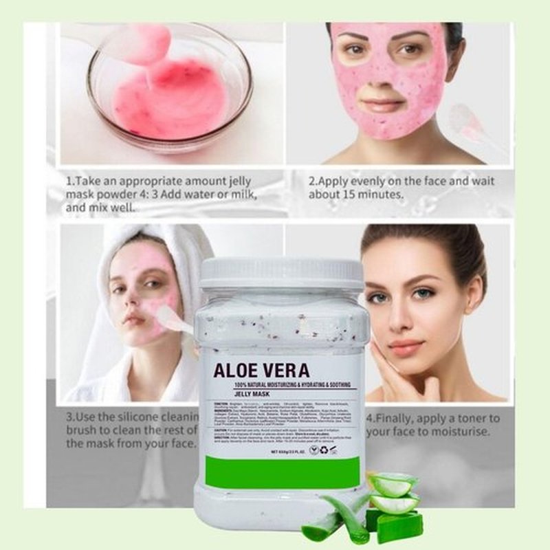 DR MEINAIER Vajacial Hydro Jelly Mask Powder for Face, Collagen Face Mask for Women, Jelly Facial Mask for Teens and Women (Aloe Vera)