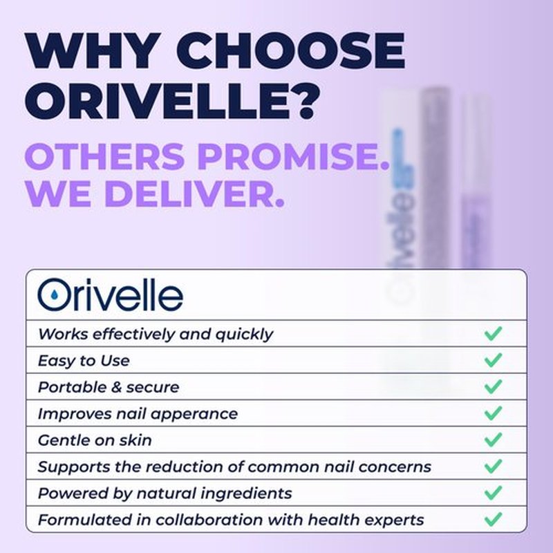 Orivelle Nail Fungus Pen – Professional Nail Repair & Strengthening Solution with Tea Tree Oil – Improves Appearance of Discolored or Damaged Nails (Pack of 2)