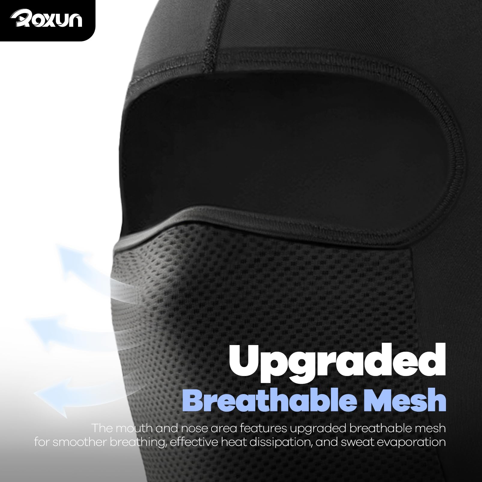 ROXUN Balaclava Moto Face Mask, Summer Cooling Ice Silk Mesh Sun Protection