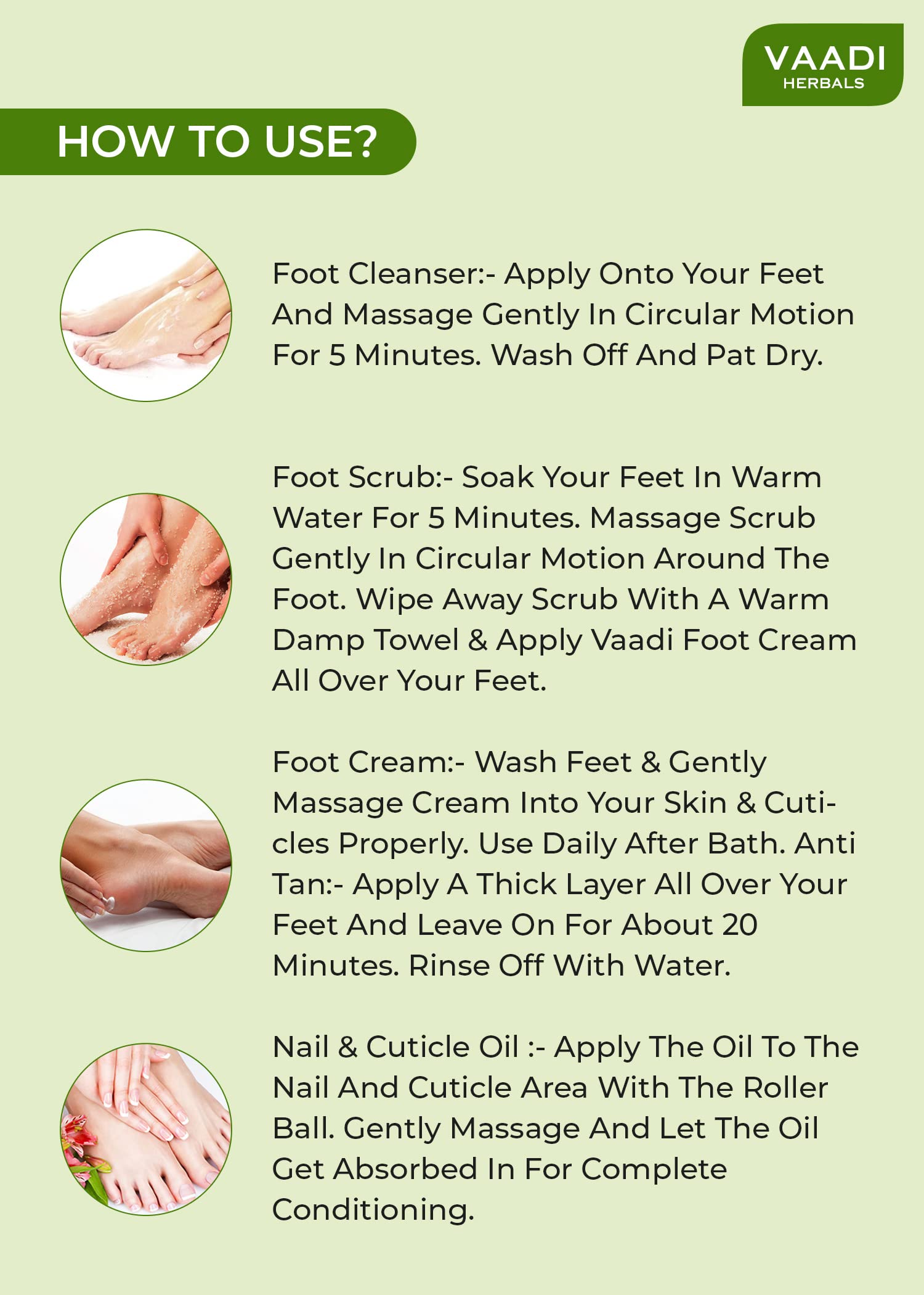 Vaadi Herbals Pedicure Manicure Spa Kit 135g