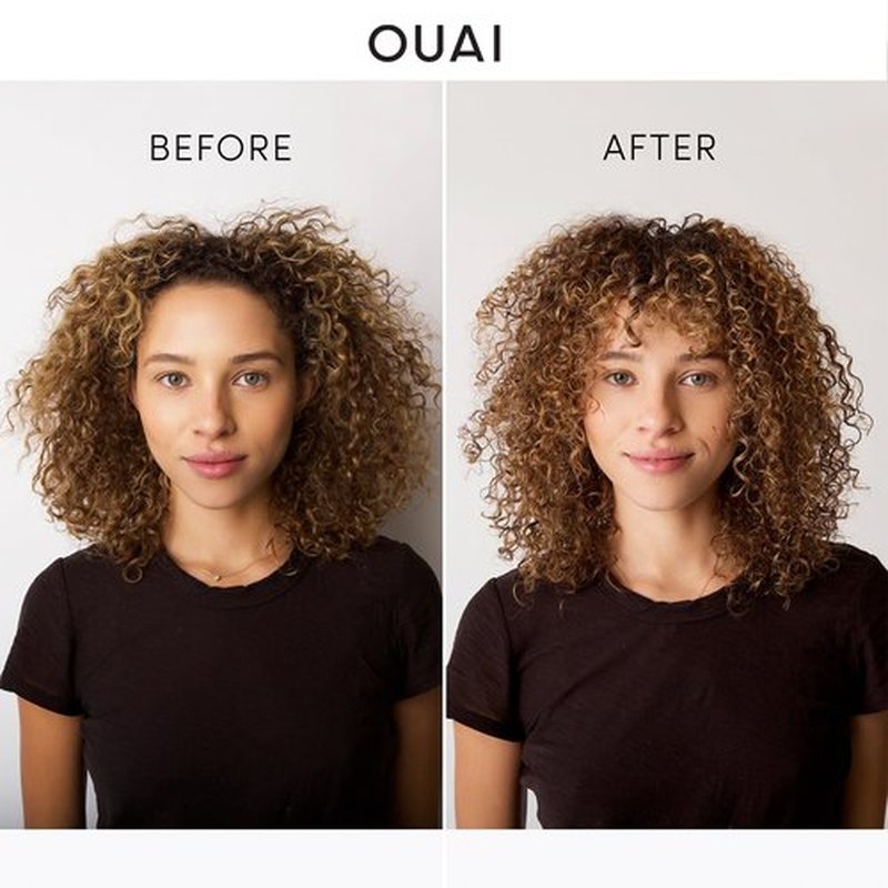 OUAI Curl Cream - Curl Defining Formula with Chia & Linseed Oil - Enhances Definition & Hydration - Tames Frizz & Humidity - Silicone-Free for Curly Hair (8 oz)