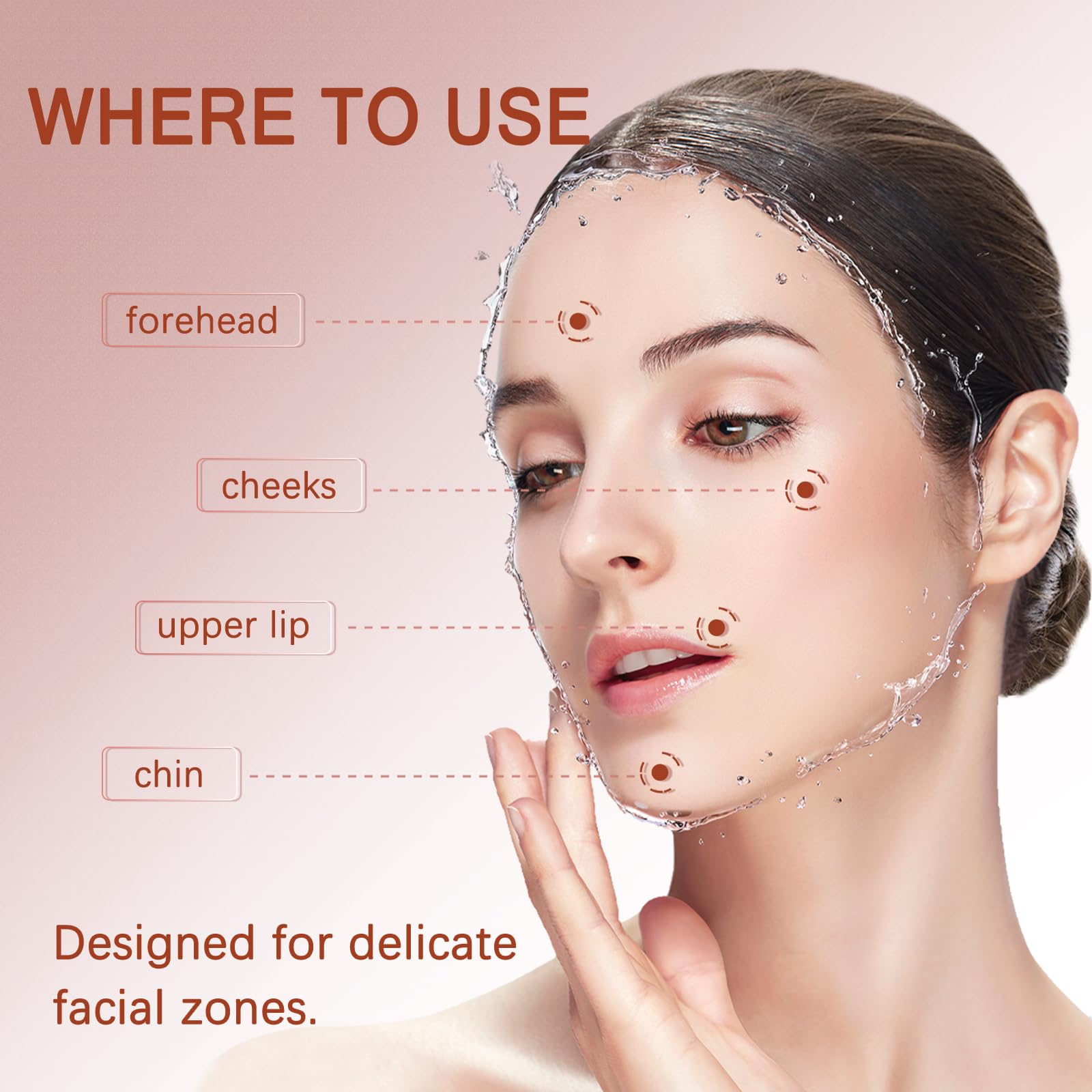 Facial Hair Removal Cream Kit for Women Face – Depilatory & Soothing Cream, 4 Min Painless & Flawless Lip Chin Hair Remover, Gentle for Sensitive Skin Hair Removal (1.69 + 0.34 FL Oz)
