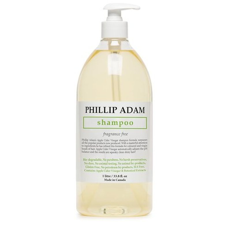 Phillip Adam Fragrance-Free Shampoo - Sulfate & Paraben Free - pH Balanced for All Hair Types - 33.8 Oz