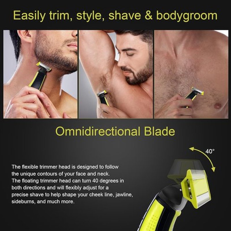 Norelco Replacement Electric Shaver Heads - Compatible with OneBlade QP14xx, QP25xx, QP26xx Models (4-Pack)