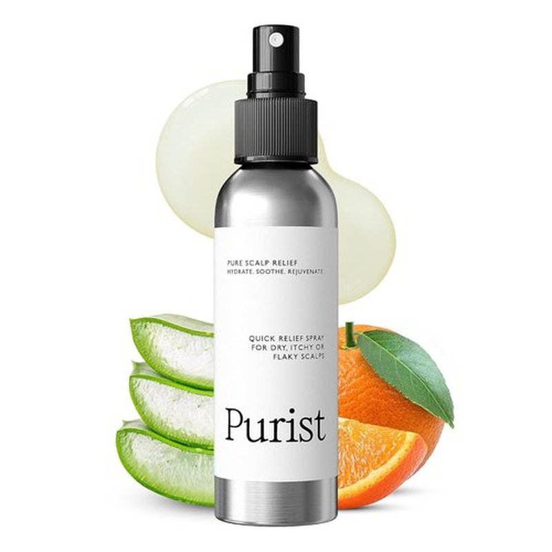 Purist Dandruff Spray - Leave-In Scalp Treatment for Itchy, Dry Skin - Hydrating & Soothing Relief