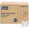 Tork Toilet Paper Roll White T34, Universal, 2-ply, 48 x 616 sheets, 240616