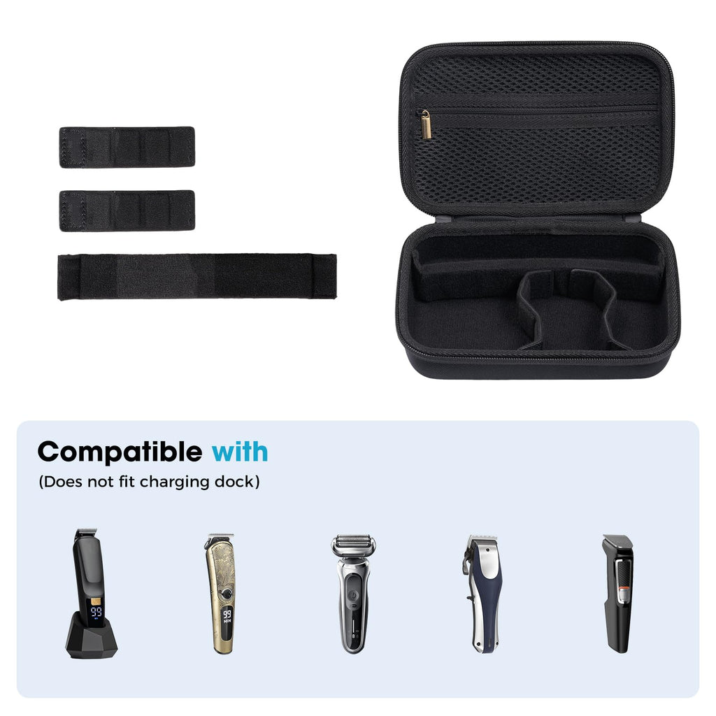 ProCase Hard EVA Travel Case for Electric Hair Clipper Trimmer, Black