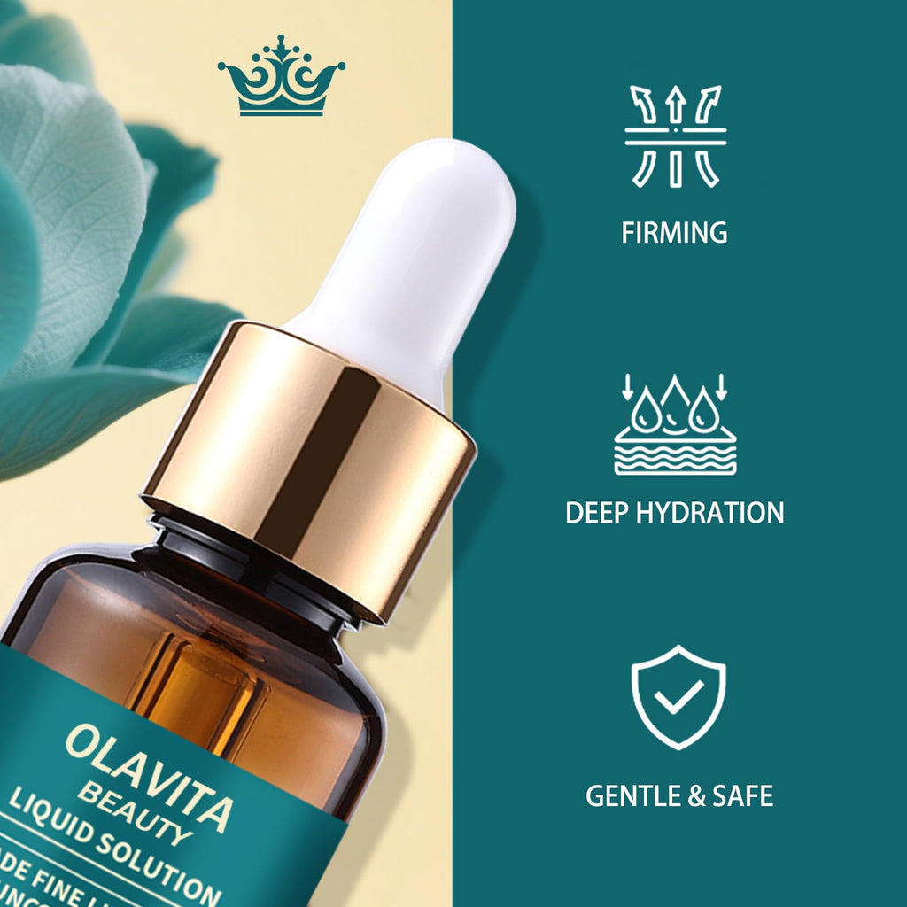 OLAVITA Liquid Solution Anti Aging Serum–Upgraded version,Olavita Facial Serum,Intensely firms skin,Smooths Fine Lines and Hydrates, For Women with Mature and Daily Skincare
