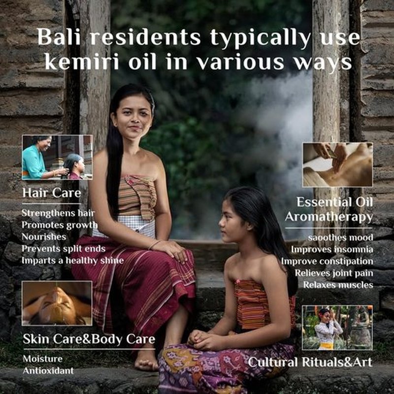 Bali Aga Kemiri Oil - Strengthening and Nourishing Hair Treatment, Split End Care, Plant-Based Comfort for Scalp, 2 Bottles