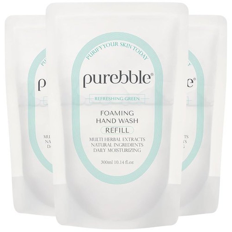 Foaming Hand Wash - Refreshing Green Scent | 300ml Refill Pack of 3