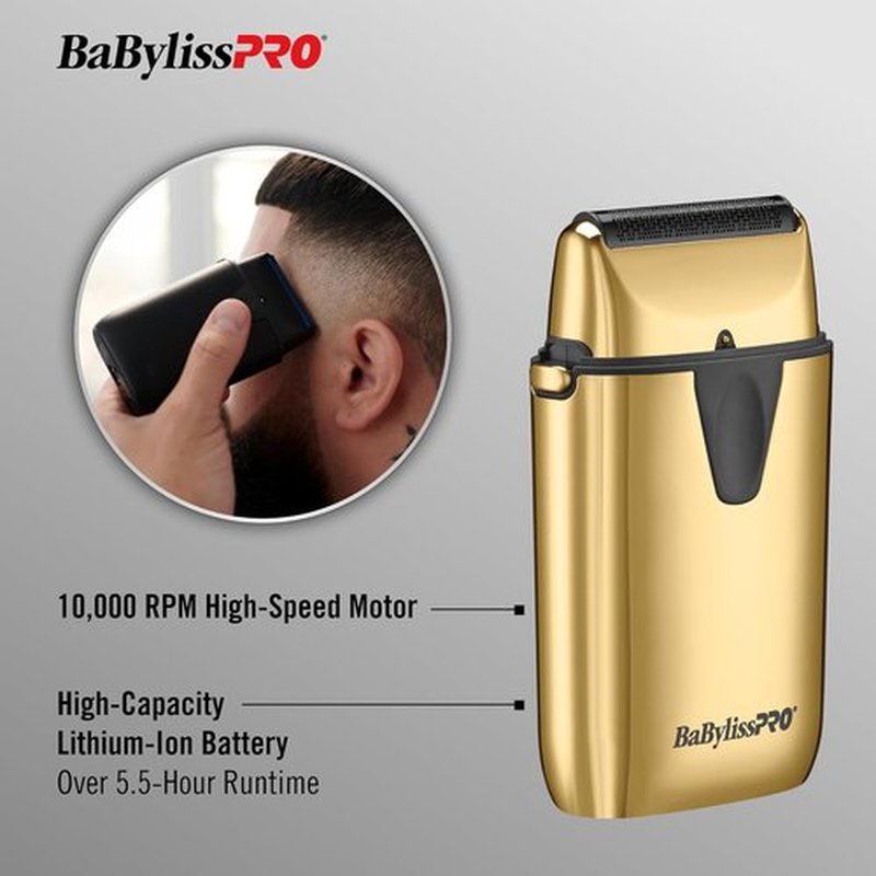 BaBylissPRO UVFoil Shaver - UV-Disinfecting Metal Design for Precision Grooming