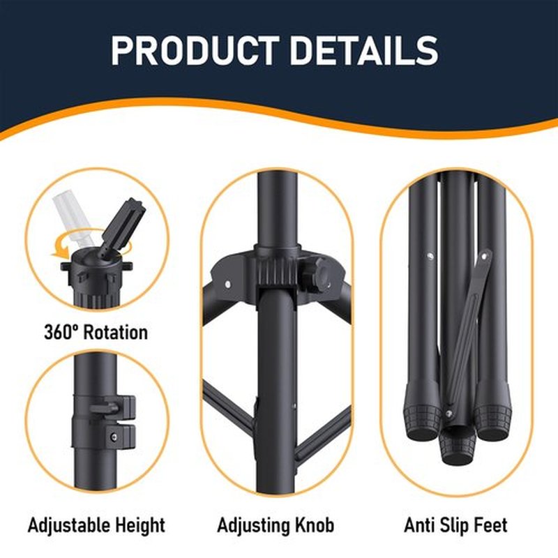 Hemndic Wig Stand with Head, Height Adjustable Wig Stand, Wig Head Stand with Mannequin Head with Extra Wig head Clamp Stand