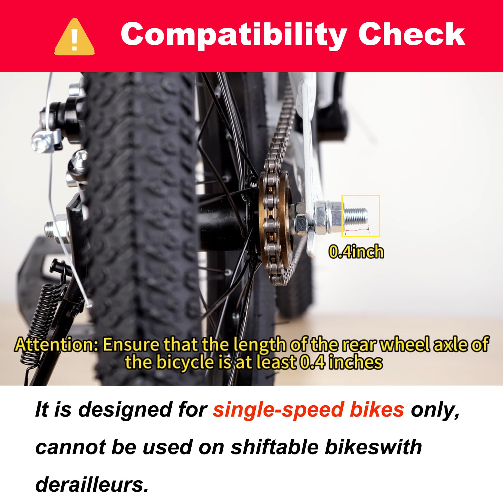 DDJKCZ Training Wheels for Kids Bicycle,Flash Mute Big Wheel Compatible for 12 14 16 18 20 inch Single Speed Bike (Bright Rose)