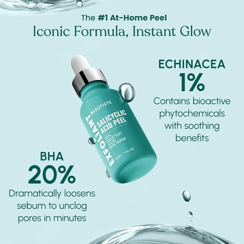 30 Day Miracle BHA 20% Peeling Solution - Clinical Strength Exfoliant for Clogged Pores & Wrinkles | 1oz