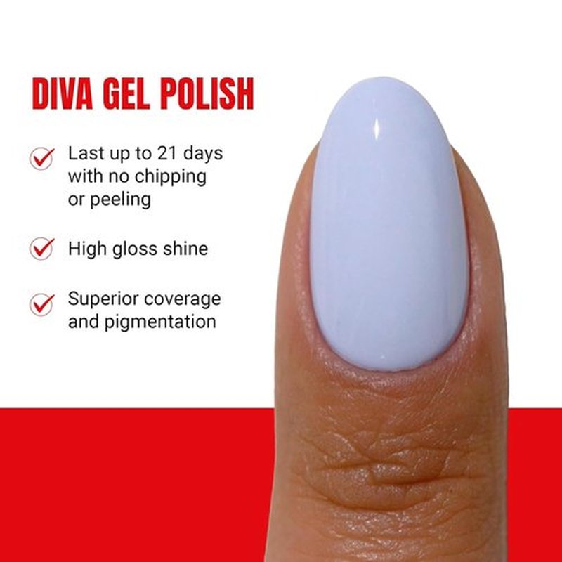 DND Gel Polish Set - Coquette Collection | UV/LED Gel & Air Dry Nail Lacquer Duo - 107 Periwinkle Tides, 0.5 Fl Oz