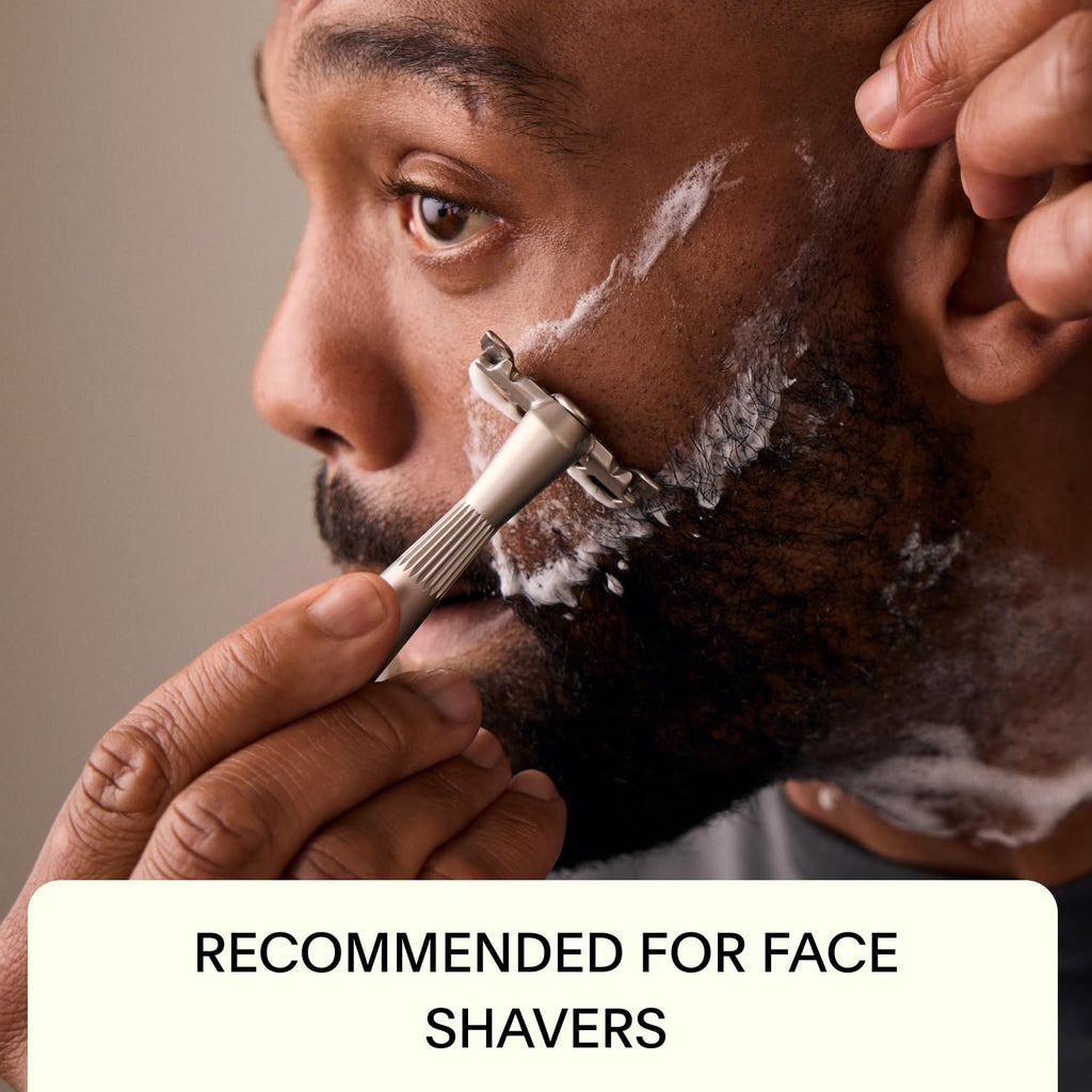 Leaf Shave | The Thorn Razor Set, Mercury - Includes Thorn Razor, Matching Stand, 50-Pack of Single-Edge Blade Refills, and Blade Bank