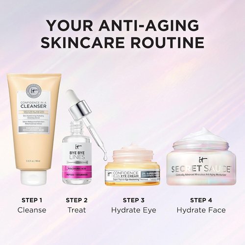 IT Cosmetics Secret Sauce Anti-Aging Face Moisturizer - Hydrating & Plumping Cream for Fine Lines & Dark Spots - 2 fl. oz