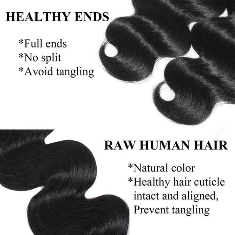 Body Wave Real 16a Cambodian Raw Human Hair Bundles for Quick Weave or Sew in, Intact and Aligned Cuticle Avoid Tangle, Double Layer Weft, reusable (18 Inch 1 bundle)