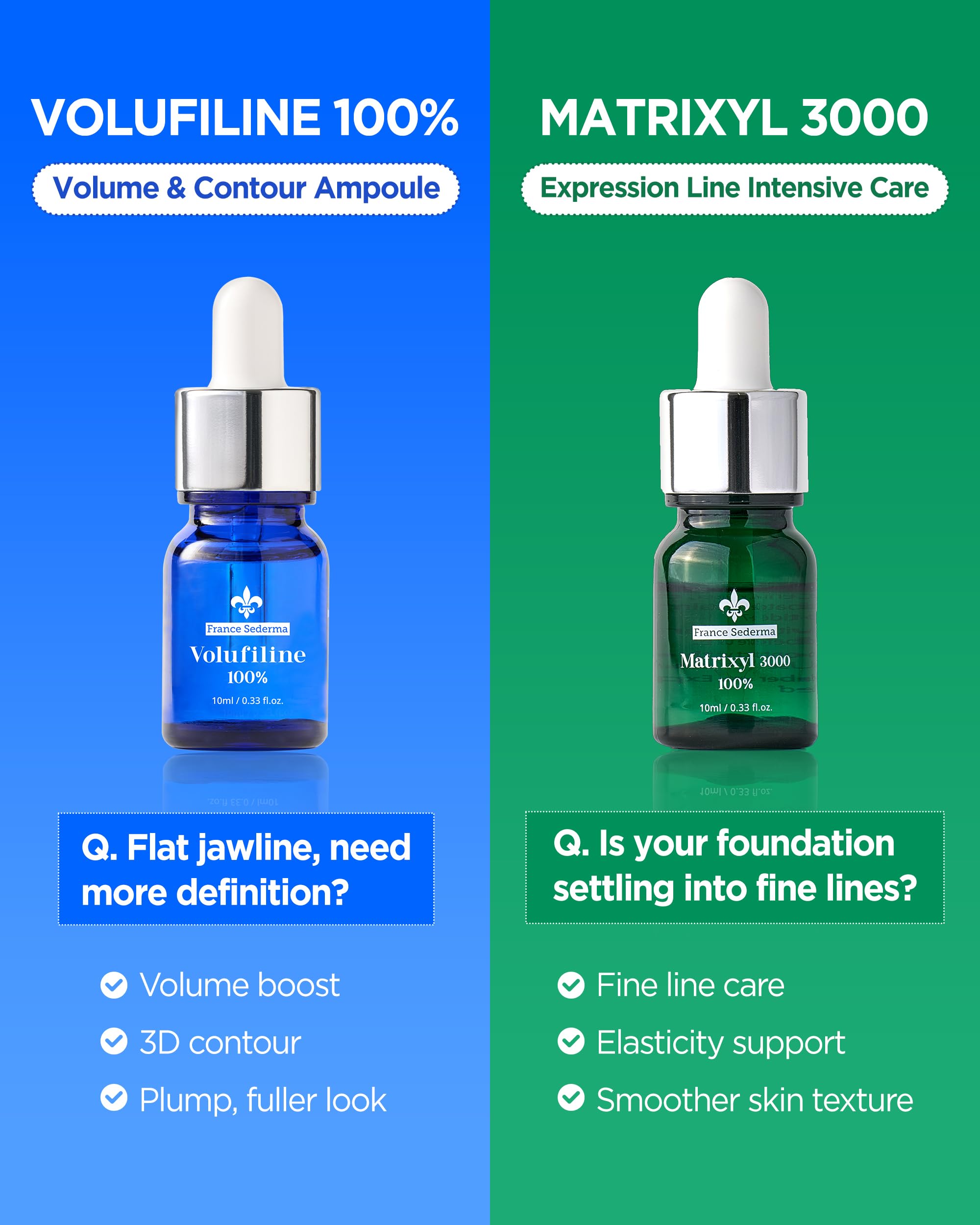 THEPURI Volufiline Booster Serum - Sederma France Plumping Ampoule | Face Volume Look for Cheeks Under Eyes Neck | DIY Mix-In Skincare | Concentrated Oil-Essence | 0.33 fl oz (10ml)