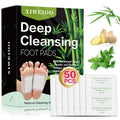 XIWEIOO 50 Pack Foot Pads, Ginger Oil Bamboo Charcoal, Foot Care Patch Message Deep Cleansing for Stress Relief, Better Rest, Feet Health Patches, Relaxing Muscles Christmas Gifts for Women