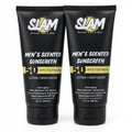 SLAM MysteryMan Men's Sunscreen Lotion SPF 50 - Moisturizing Face & Body Sunblock, Water-Resistant, Anti-Aging | 3 fl oz Double Pack