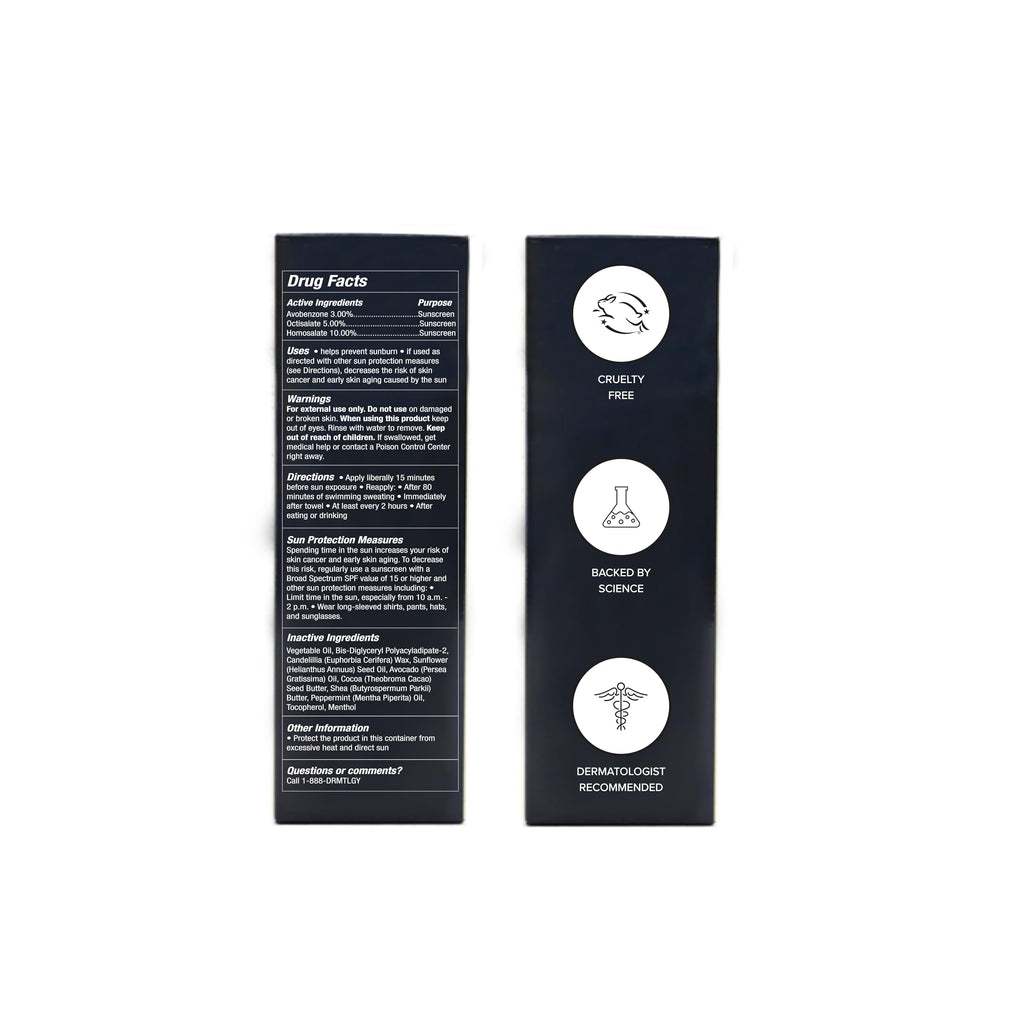 DRMTLGY SPF 25 Lip Balm – Hydrating & Nourishing Lip Protection with Avocado, Shea Butter & Cocoa Butter – Broad Spectrum UVA UVB Shield – Non-Sticky, Smooth Finish – .25 oz