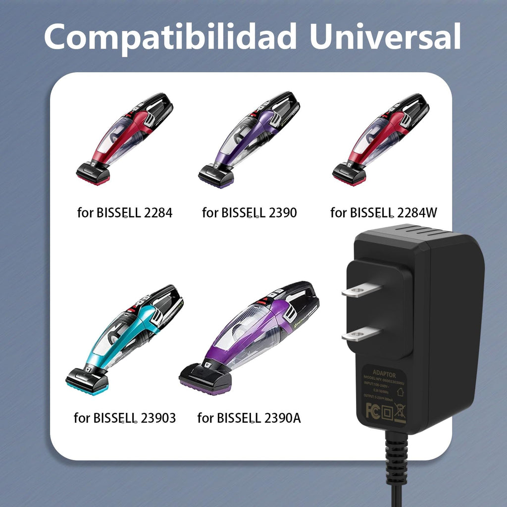 hafiuege Charger Compatible with Bissell Pet Hair Eraser, Charging Adapter Power Cord Compatible with 2390 2390A 23903 2284W 2284 14.4V Lithium Ion Hand Vacuum